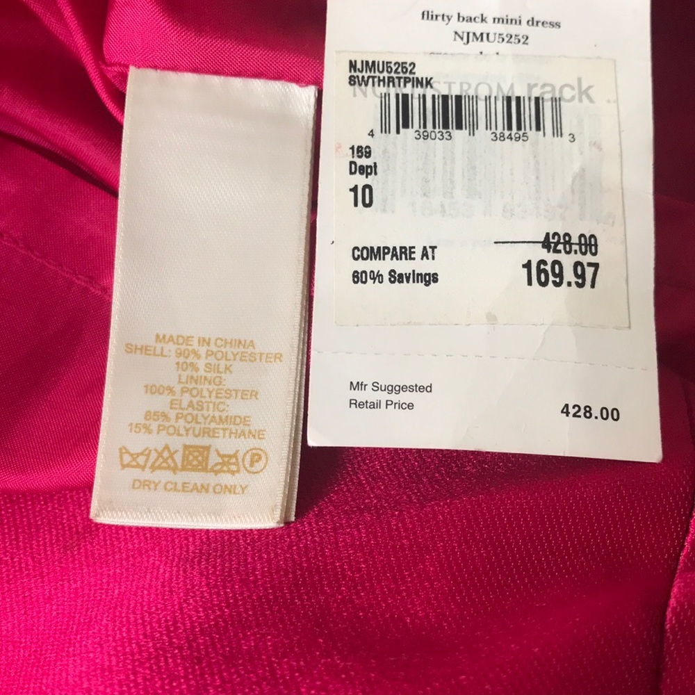 Kate Spade Flirty Back Bow Red Mini Dress size 10 retail for $428 - Picture 5 of 6
